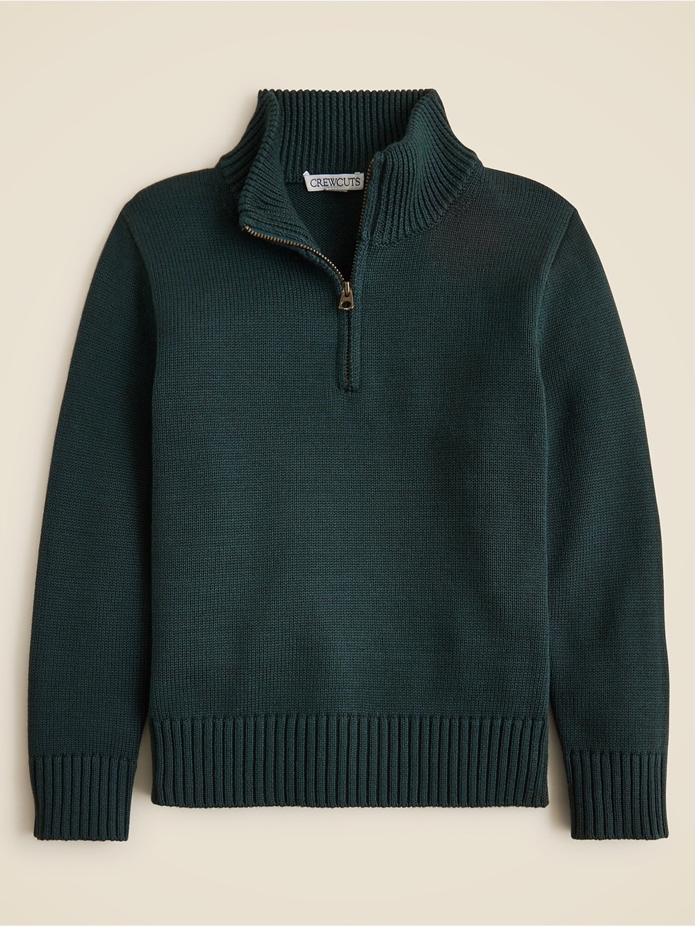 Crewcuts Kids' heritage cotton quarter zip sweater